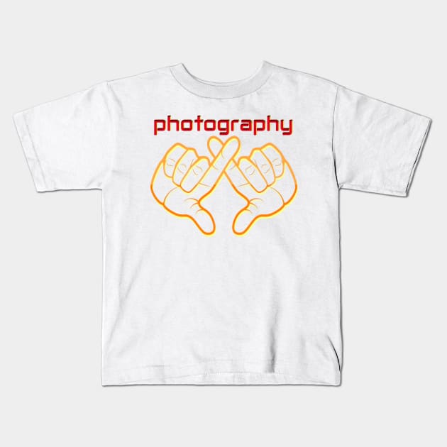 funny photography hand style unisex Kids T-Shirt by bakry